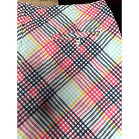 Lady Hagen Multicolor Pink Navy Blue Plaid Stretch Golf Skort Women’s Size 14 - Picture 4 of 7